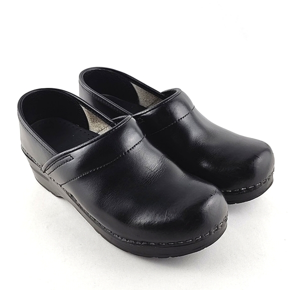 Dansko Women's Black Leather Cabrio Clog Work Shoes Supportive Sz 36 - Picture 1 of 16
